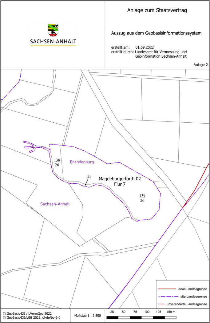 Die Flurstücke 25, 138/26 und 139/26 der Flur 7 der Gemarkung 1714 Magdeburgerforth 02