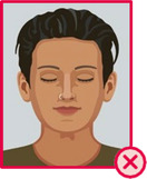 Illustration einer Person mit geschlossenen Augen.