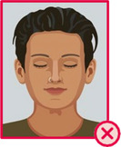 Illustration einer Person mit geschlossenen Augen.